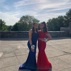 Sherri Hill Blue Prom Dress